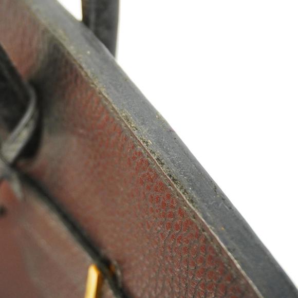 Hermes handbag Birkin 40 □A stamp Ardennes Black Men's - Picture 11 of 14